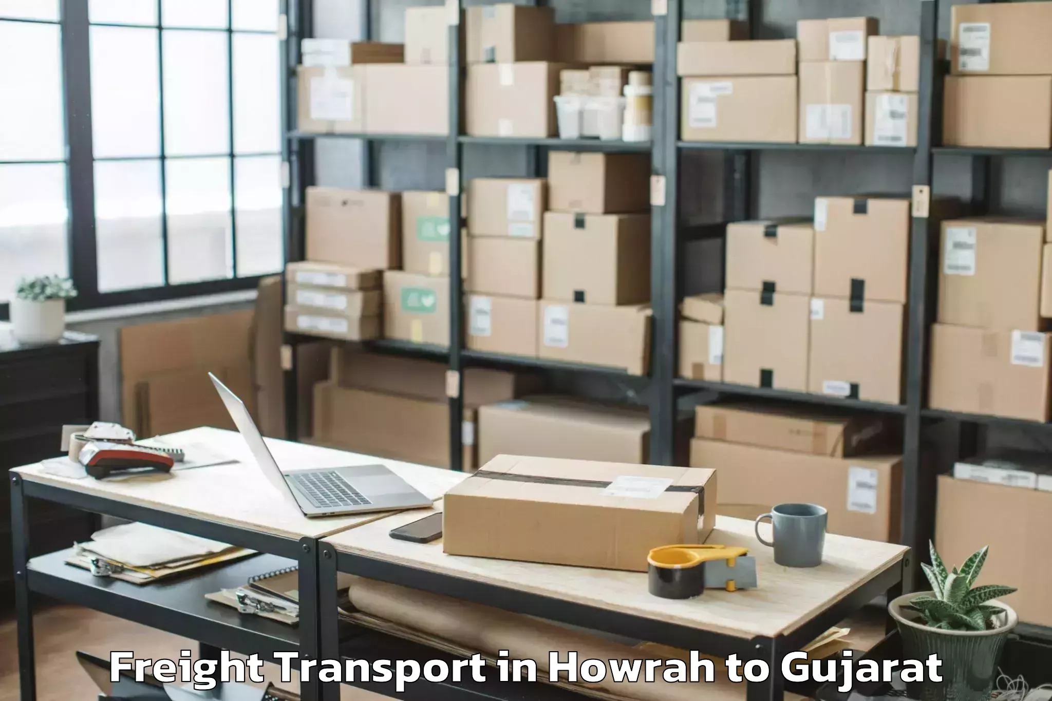 Affordable Howrah to Kosamba Freight Transport